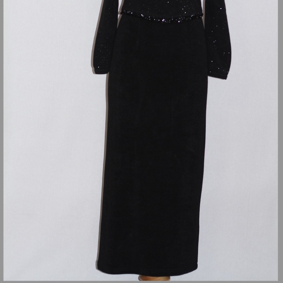 Scott McClintock Petites Black Shimmer Gown - Picture 10 of 15